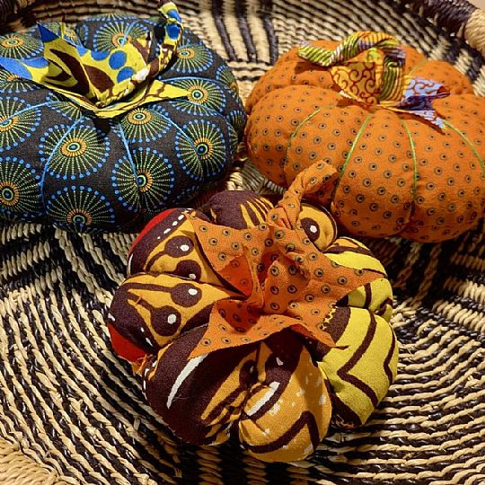 image for African Fabric Pumpkin